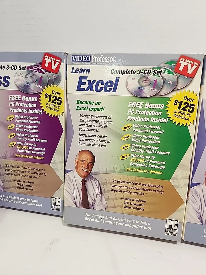 Word, Access, Excel, Outlook, Windows Software Video Professor 3-CD Disc (PC) - Image 4 of 4