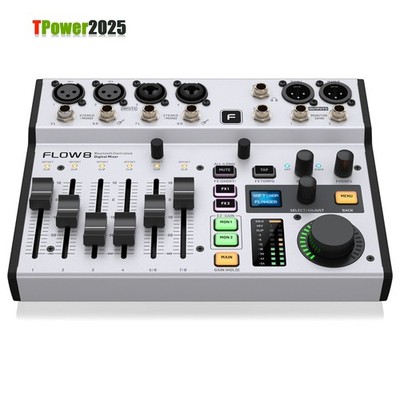FLOW 8 Digital Mixer 8-Input 2 FX and 2 Monitor Ultra-low Noise Audio Processor