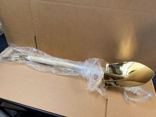 Pala innovadora profesional - Pala ceremonial dorada con mango en D de madera