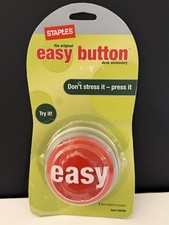 STAPLES EASY BUTTON THAT WAS TALKING OFFICE GIFT COLLECTOR ITEM ORIGINAL ENGLISH