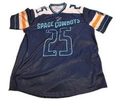 Sugar Land Space Cowboys Jersey Unisex White/Blue MiLB Baseball 25 On Jersey 