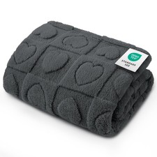 Luciphia Small Dog Blanket Washable Pet Bed Cover Soft 41x31 inch, Grey