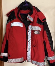 Giacca rossa pompiere uniforme montagna cappotto grande taglia XLarge