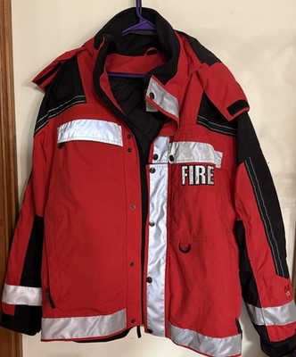 Mountain Uniform Firefighter Red Jacket Big Coat Size XLarge