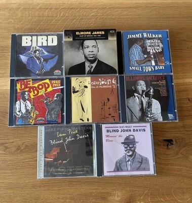 8x CDs Jazz Blues Elmore James Jimmy Walker Blind John Davis Lester Young Set