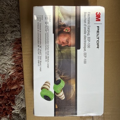 NEW 3M PELTOR EEP-100 Electronic Earplug Kit Green PELEEP-100-EA-ST