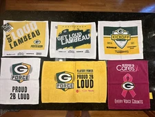 LOVE the Green Bay Packers Lambeau Giveaway 15"X17" Rally Towels X6 NEW & unused