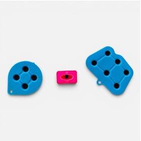 Conductive Rubber Pads Set For SEGA Saturn 6 Button Model 2 Controller Blue Pink