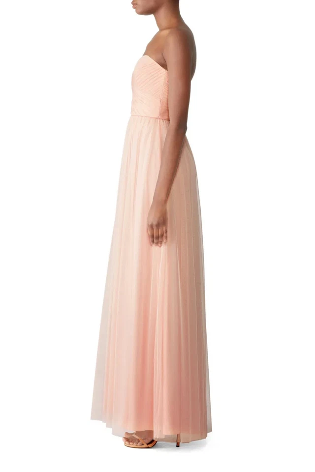 Vestido de novia formal sin tirantes de gasa rubor Amsale talla 18 (al por menor $310) Foto 3 de 4