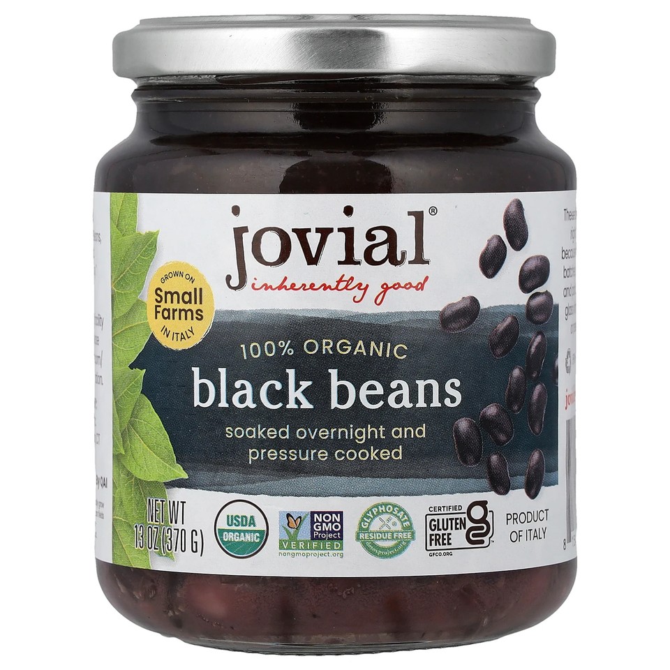 100% Organic Black Beans, 13 oz (370 g)