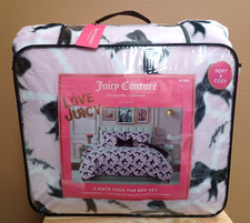 Juicy Couture Pink Plush Faux Fur Coquette Bo...