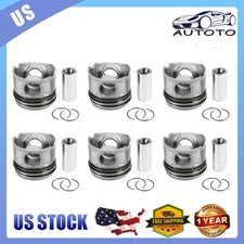 6Pcs Pistons & Rings Kit Set For LAND ROVER RANGE ROVER JAGUAR 3.0L 306DT TDV6