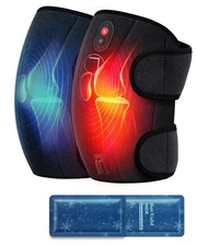 CooCoCo Knee Massager with Heat/Cold, FSA Eligible, Heated Knee Brace Wrap Wa...