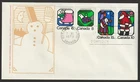 Canada #625-628, Christmas, Type B, Official First Day Cover, FDC 1973