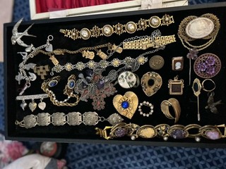 Victorian To MCM Antique Grandma Junk Draw Jewelry Mixed Lot From N.Y. Estate