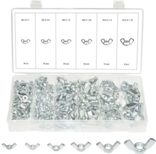 Swordfish 32581 - Metric Wing Nut Assortment, 175 Pieces, [M4 M5 M6 M8 M10 M12]