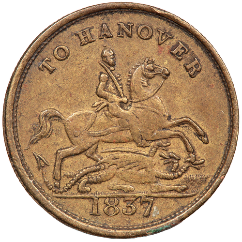 1837 GETTONE IN OTTONE REGINA VITTORIA AD HANNOVER (#4156)