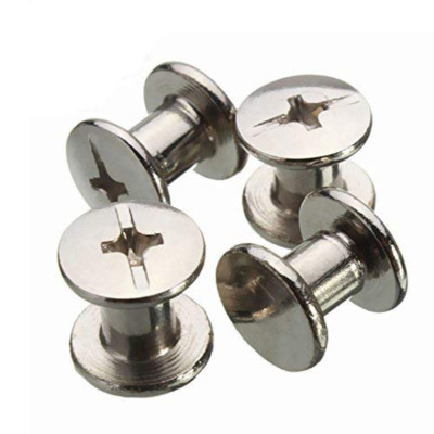 Chicago Binding Screws 100Sets 1/4'' Bolt Barrel Nut Barrel Bolt Post Screw Phill
