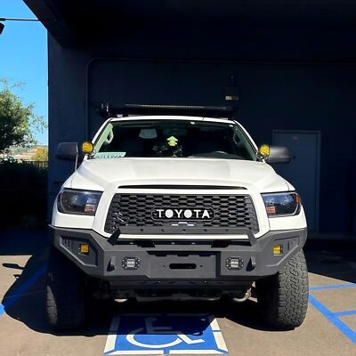 Off-Road Front Bumper Assembly w/Winch & Skid Plate For 2007-2013 Toyota Tundra
