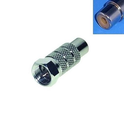 LNB TV Sat Video Chinch Adapter F Stecker auf Cinch RCA Kupplung Buchse weiblich