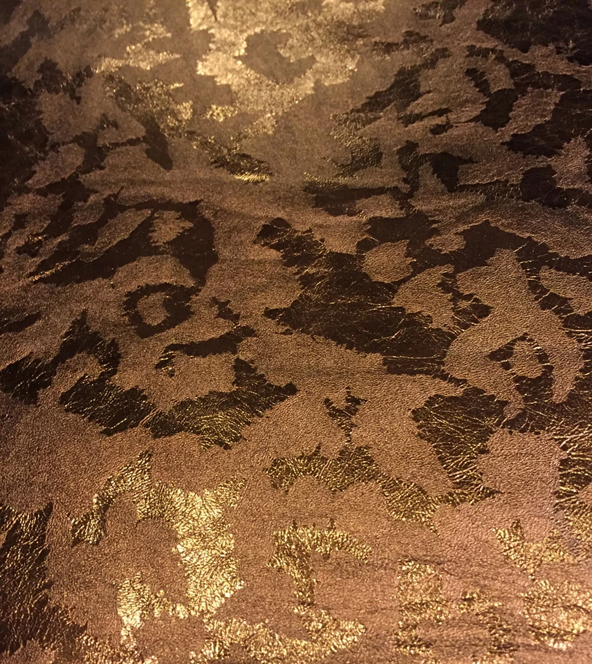 棕色金属工艺皮革隐藏动物印花内饰装订材料 — 第 3/4 张图片