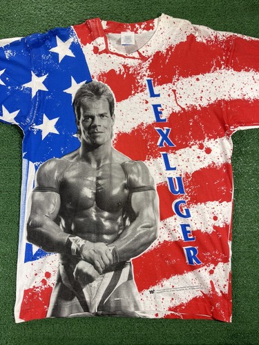 Vintage 90s WWF Lex Luger American Flag 