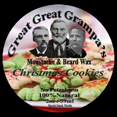 CHRISTMAS COOKIE Scent - Moustache & Beard Wax - Mild, Medium or Extreme Hold