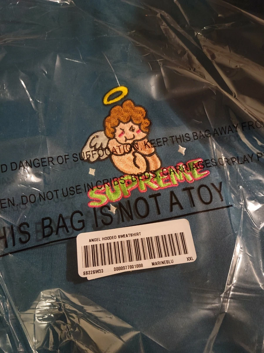 Supreme Angel Hooded Sweatshirt Marine Blue XXL