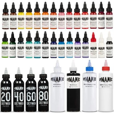 DYNAMIC COLOR Tattoo Ink Red Blue Black White Green Purple Brown Pink All Colors