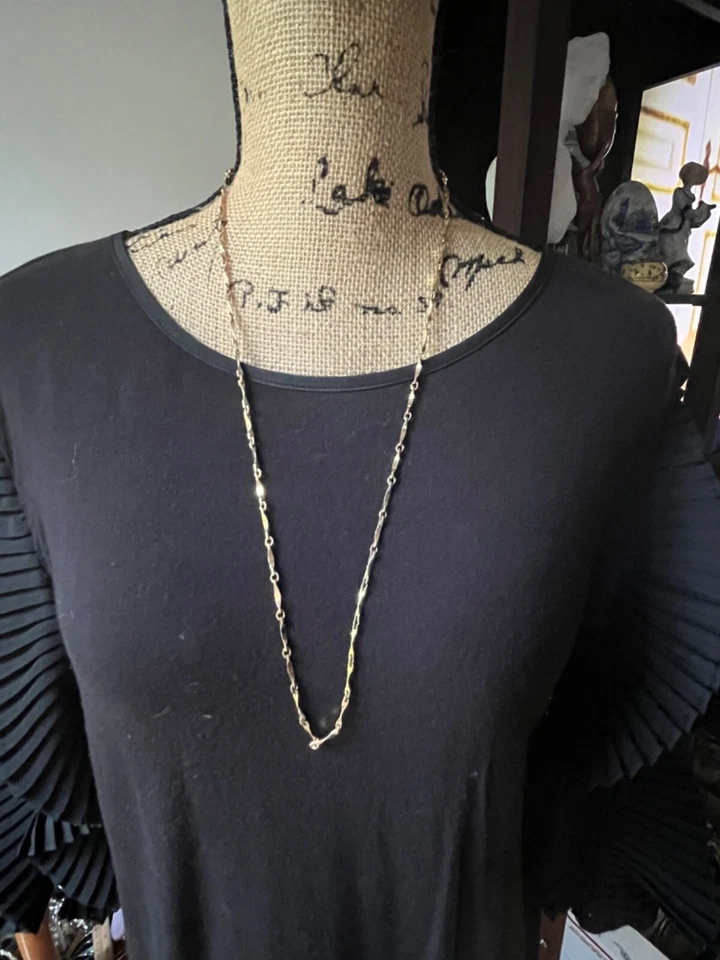 "COLLAR cadena Sara cov vintage dorado firmado 29""" Foto 3 de 4