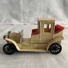 Japan Tin Toy Car Vtg Packard 1912 Tan 4