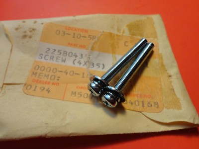 NOS NEW OEM ORIGINAL KAWASAKI SCREW 4X35 QTY2 225B0435 | eBay