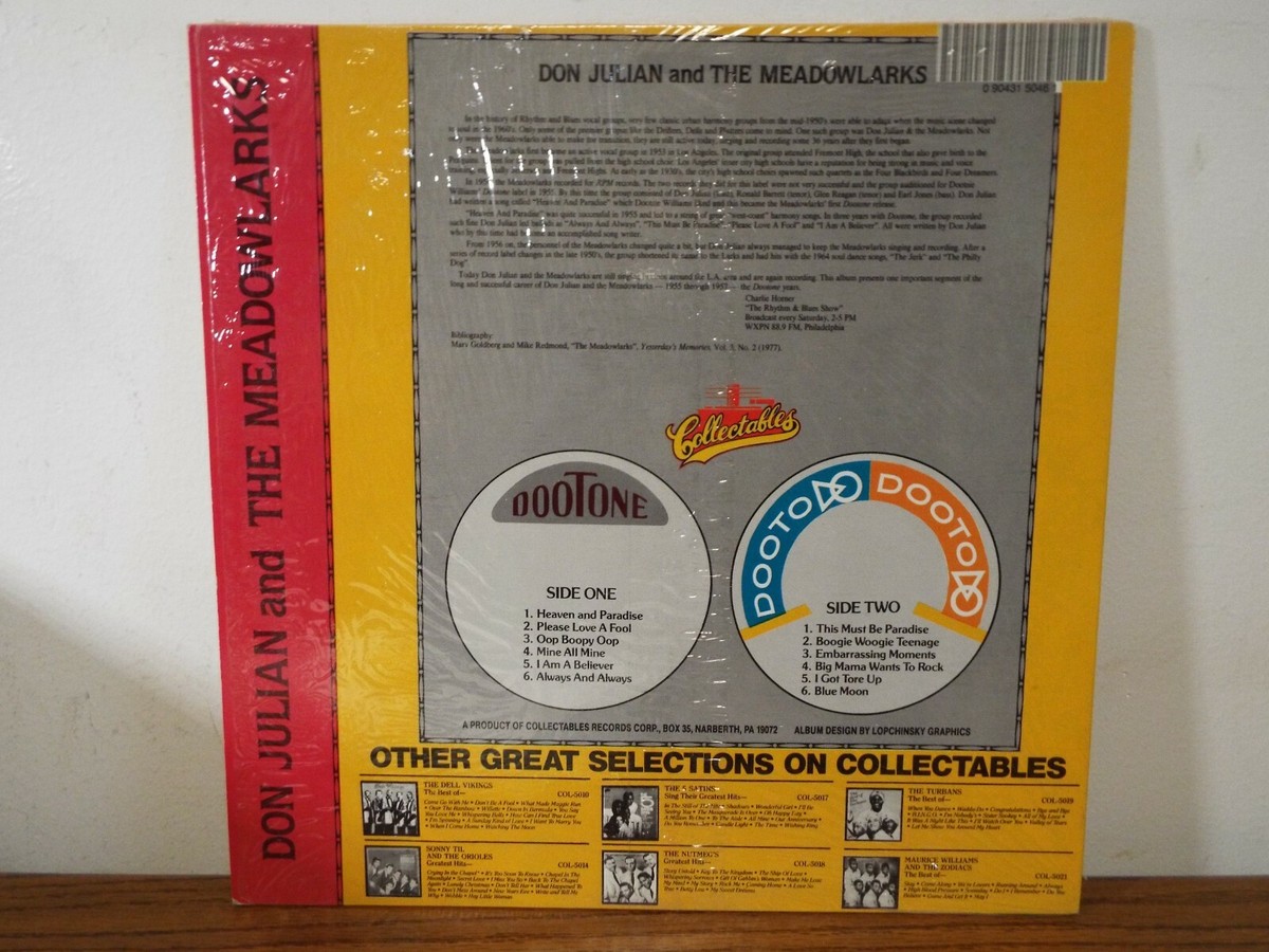 DON JULIAN & THE MEADOWLARKS GOLDEN CLASSICS DOO WOP LP VINYL