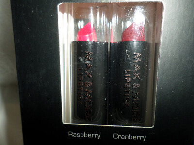 Max & More Lippenstift mit Vitamin E & Aloe Vera 2er Pack Matte Rose & Raspberry