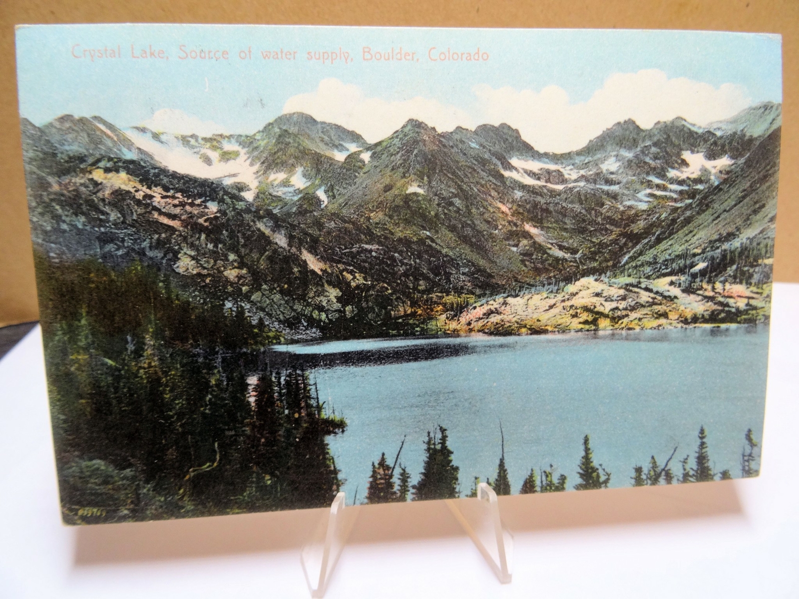 Crystal Lake Source of Water Boulder CO Postcard 1910 | eBay