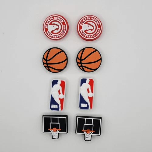 NBA Atlanta Hawks Basketball Team For Crocs Shoe Charms - 8 Pieces
