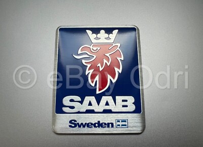 Saab 90 900 9000 9-3 9-4X 9-5 96 9-7X 99 Emblem Logo Schriftzug Abzeichen Alu
