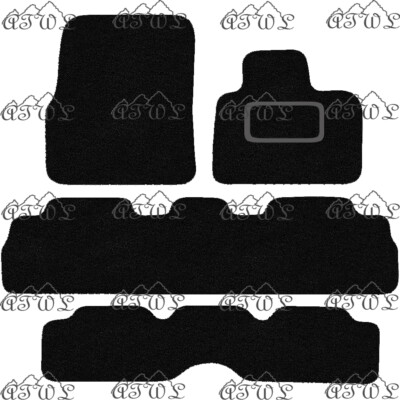FITS RENAULT ESPACE 2003 TO 2007 TAILORED BLACK CARPET CAR FLOOR MATS. (4 PCS)