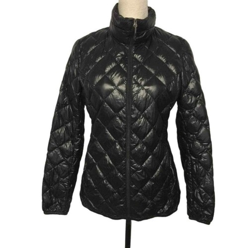 32 HEAT black quilted goose down puffer 