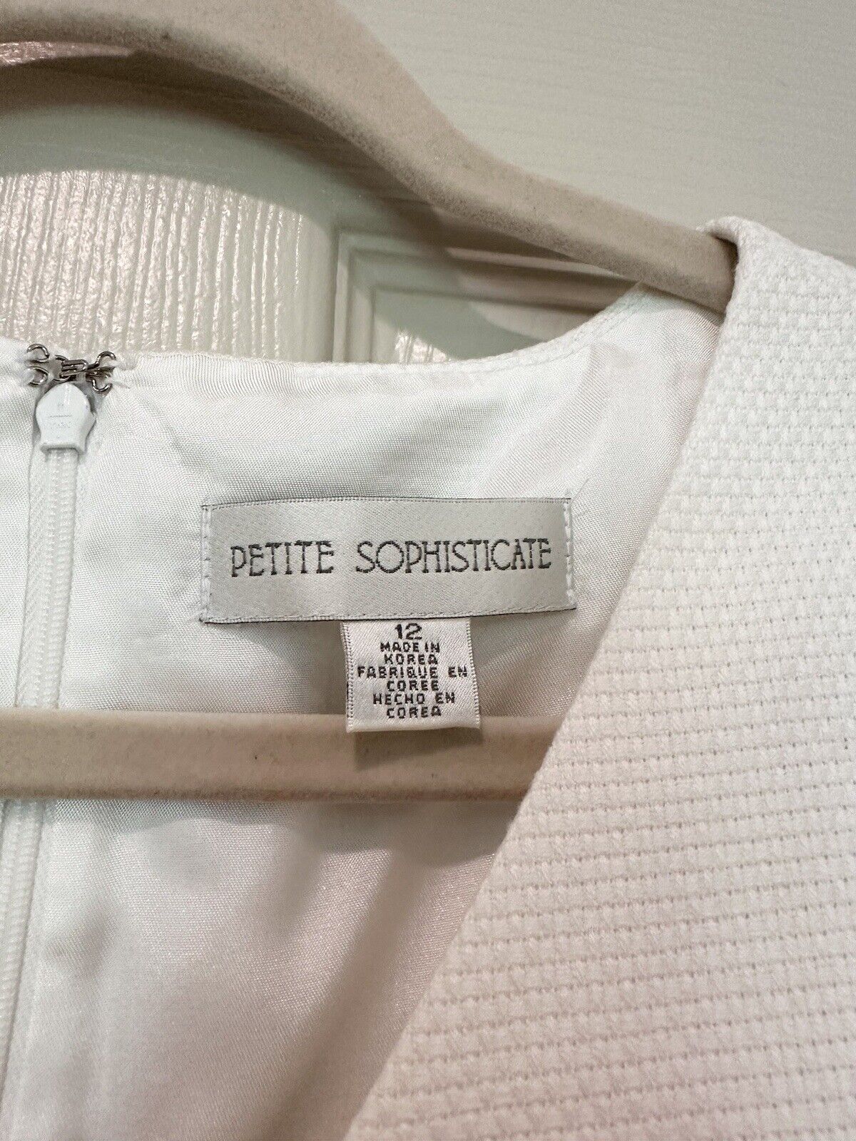 Petite Sophisticate White Dress Size 12 - image 3