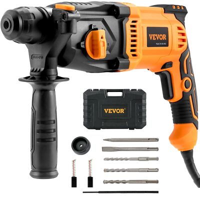 800W Rotary Hammer Drill with 4 Functions for Concrete Wood Metal Projects