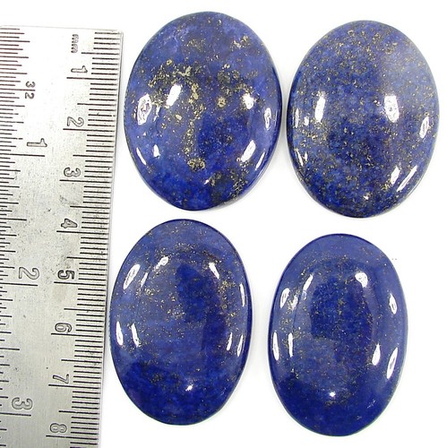 263.95 CT Natürlich Blau Lapislazuli Lose Edelstein Cabochon Viele 4 Stück - - Picture 2 of 2