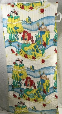 Vintage Disney Toddler Rolled Nap Mat The Little Mermaid 26 X 40