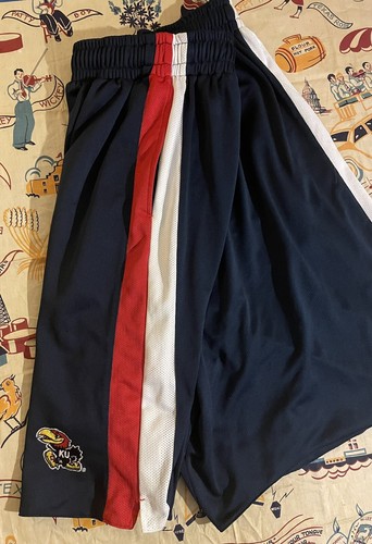 Kansas Jayhawks athletic shorts size adult XL by Team Nike dri-fit, pre-owned - Picture 10 of 10