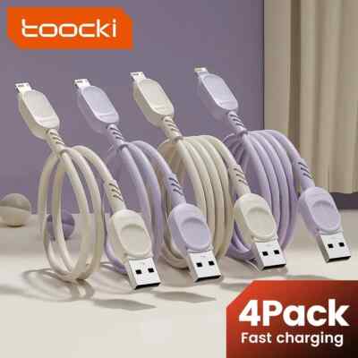 Toocki 4Pack 2.4A USB Cable For iPhone 14 13 12 11 Pro Max Mini Xs Xr X8 iPad Ma