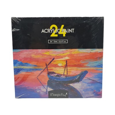 Magicfly Acrylic Paint Set, 24  12ml/0.4 Fl Oz Tubes