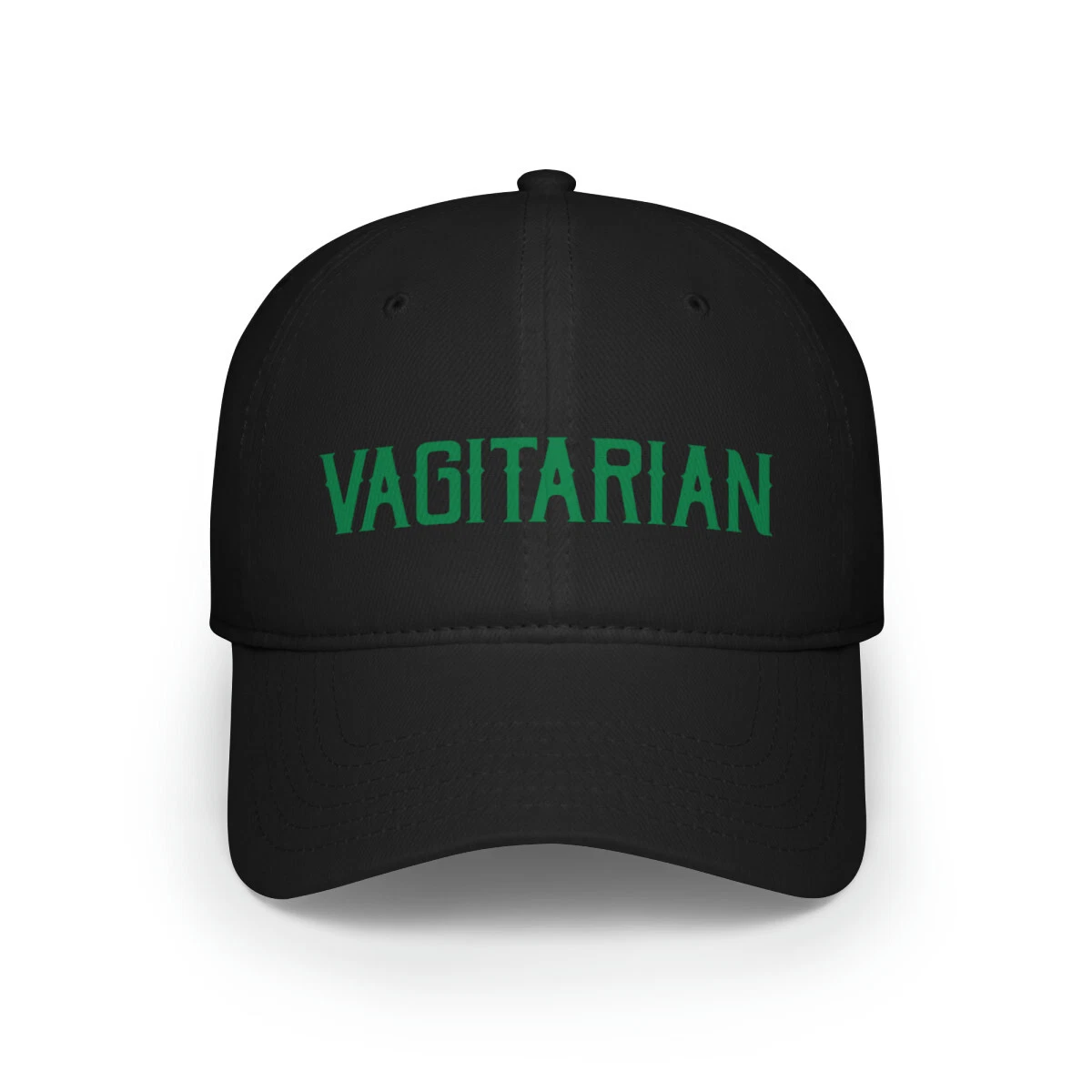 Vagitarian Vegetarian Parody Adult Unisex Low Profile Baseball Cap