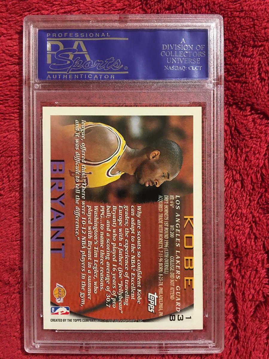 その他 NBA96-97 Topps #138 Kobe Bryant RC+1sc Kobe Bryant Topps Rookie #138 Graded 9 Near Mint | eBay