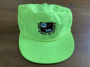 ABC Wide World of Sports Vintage Hat Baseball Cap, NEON