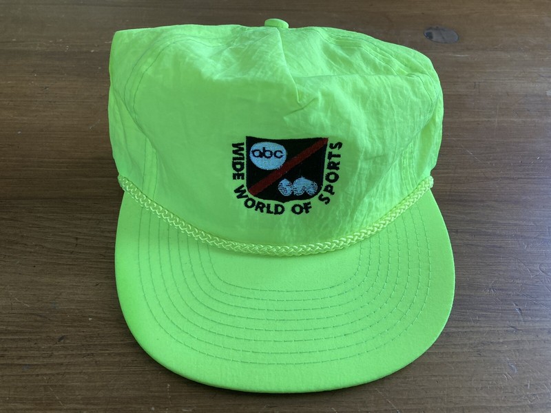 ABC Wide World of Sports Vintage Hat Baseball Cap, NEON
